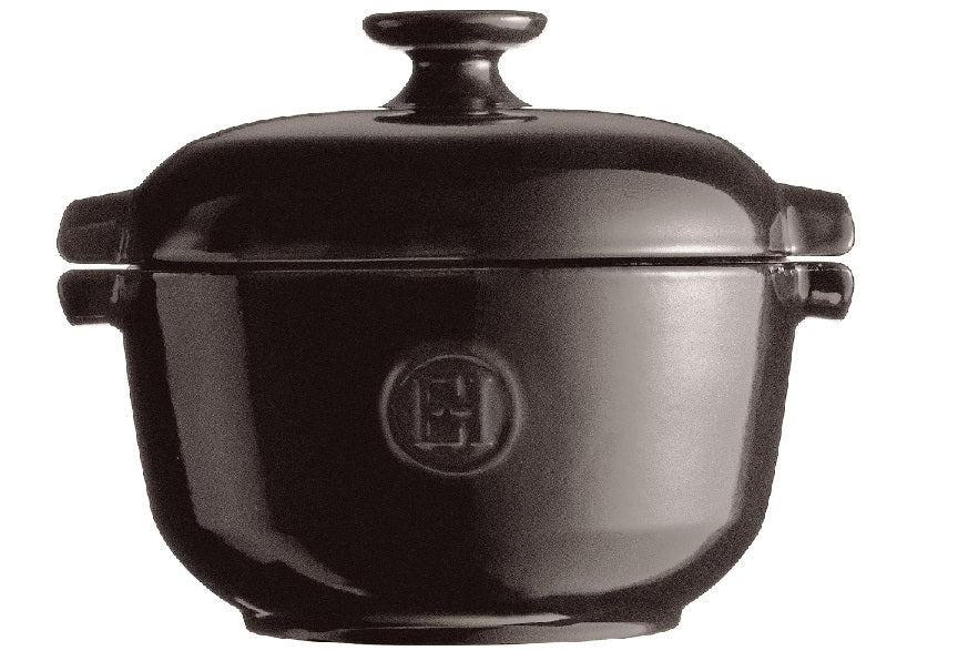 Emile Henry Rice Pot Charcoal Black Emile Henry by Kitchen Niche