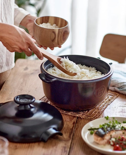 Emile Henry Rice Pot Charcoal Black Emile Henry by Kitchen Niche