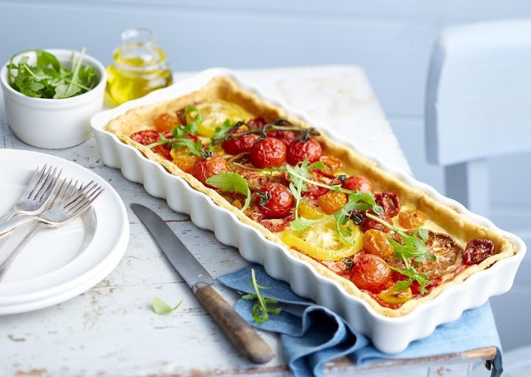 Emile Henry Slim Rectangular Tart Dish Cedar Green Emile Henry by Kitchen Niche