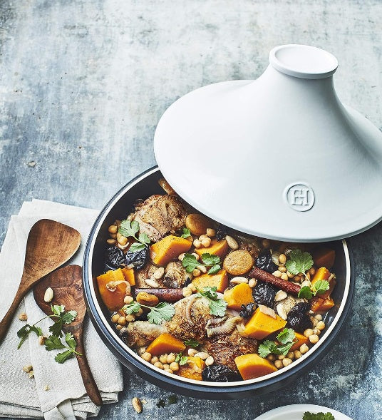 Emile Henry Delight Small Tagine White & Slate 2L Emile Henry by Kitchen Niche