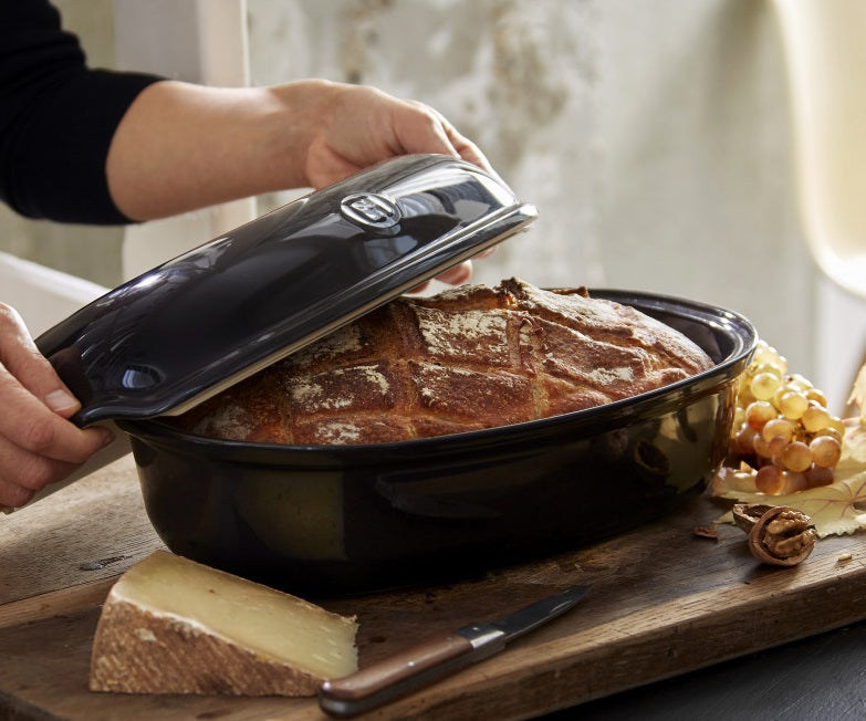 Emile Henry Artisan Loaf Bread Baker Charcoal Black by Kitchen Niche