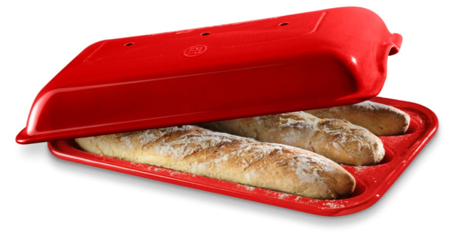 Emile Henry Baguette Baker Burgundy Red by Kitchen Niche