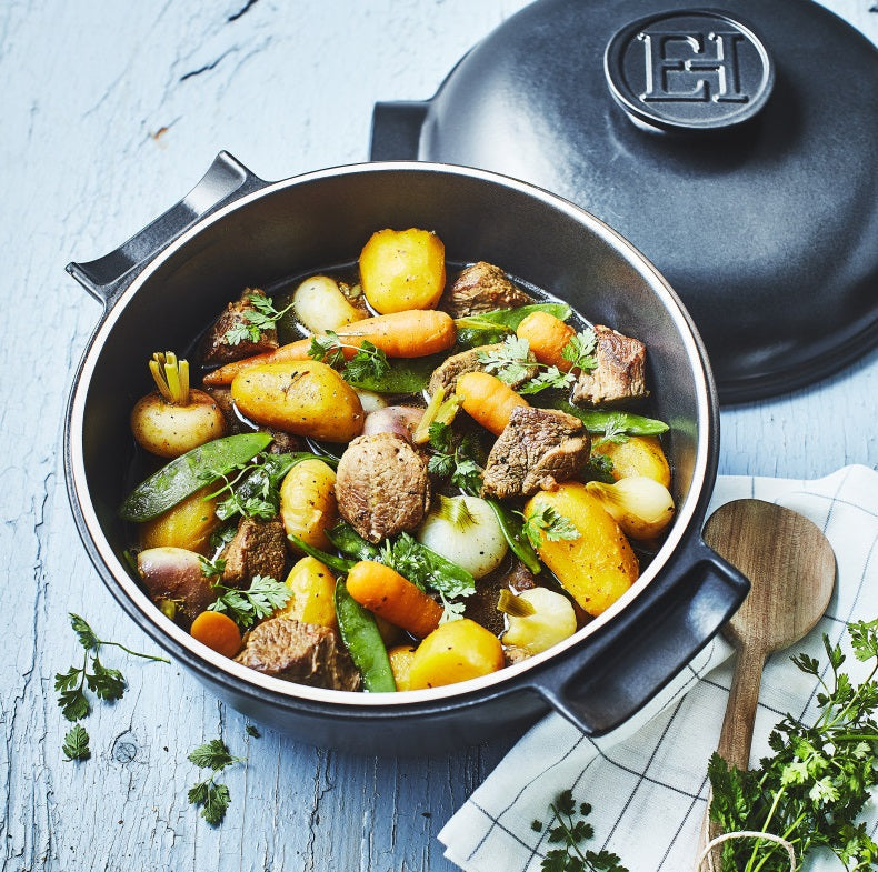 Emile Henry Delight Casserole Slate 4L by Kitchen Niche