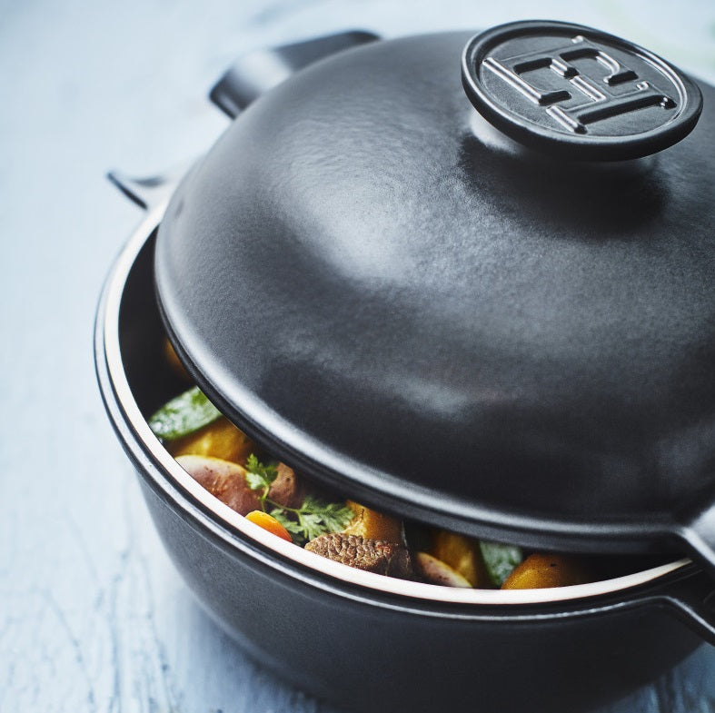 Emile Henry Delight Casserole Slate 4L by Kitchen Niche