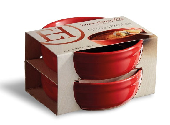 Emile Henry Creme Brulee Ramekins Set of 2 Burgundy by Kitchen Niche