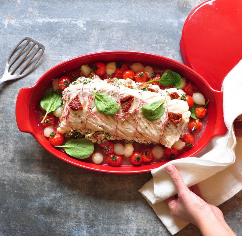 Emile Henry Fish Steamer Charcoal Black by Kitchen Niche