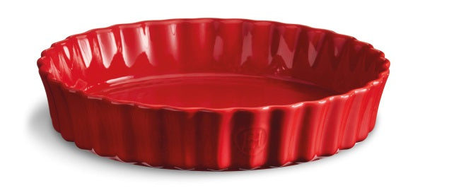 Emile Henry Deep Tart Dish Burgundy Red by Kitchen Niche
