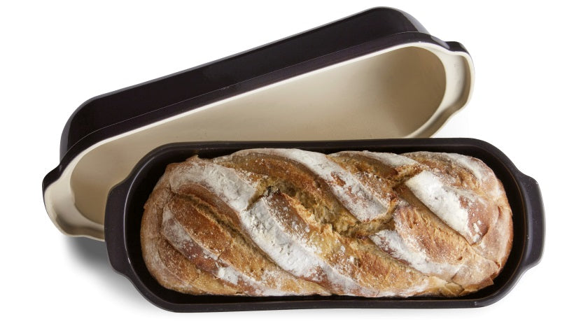 Emile Henry Large Bread Loaf Baker Charcoal Black by Kitchen Niche