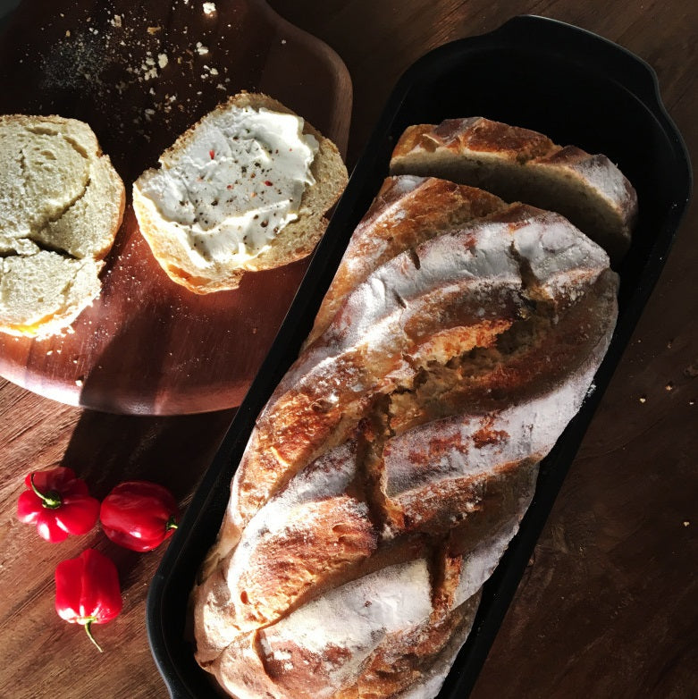 Emile Henry Large Bread Loaf Baker Charcoal Black by Kitchen Niche