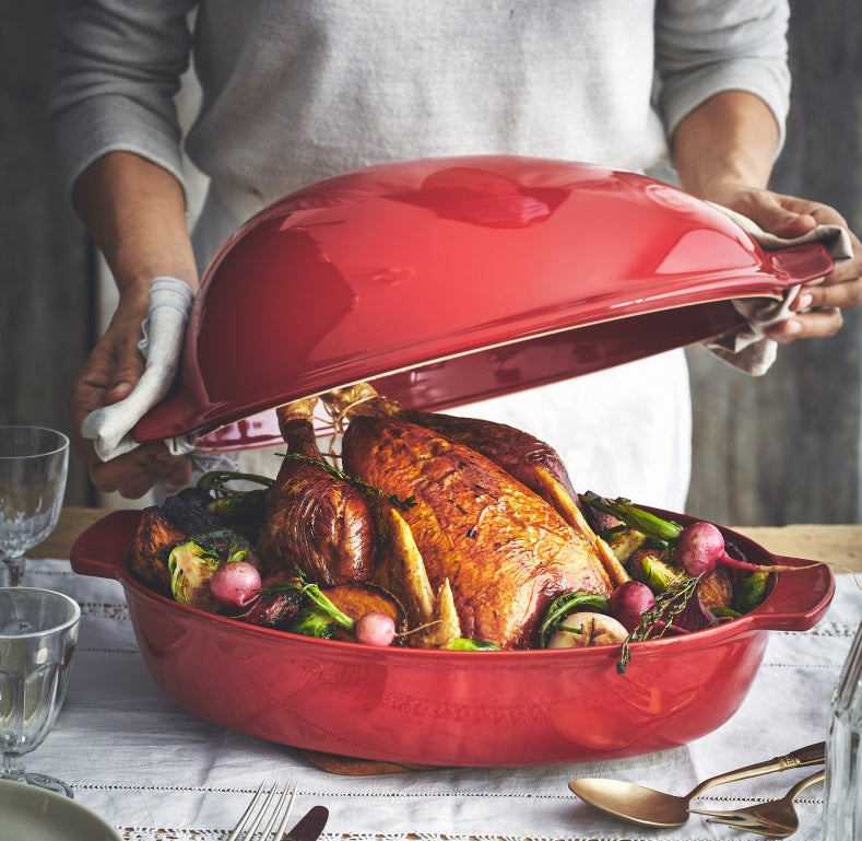 Emile Henry Large Roaster Burgundy Red by Kitchen Niche