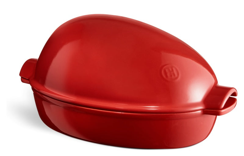 Emile Henry Large Roaster Burgundy Red by Kitchen Niche