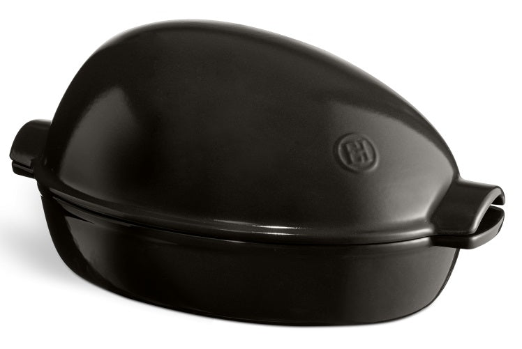 Emile Henry Large Roaster Charcoal Black by Kitchen Niche