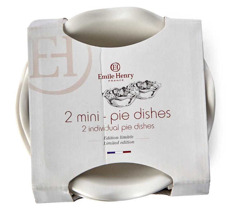 Emile Henry Mini Pie Dish Set of 2 Flour White by Kitchen Niche
