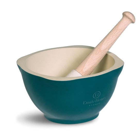 Emile Henry Mortar & Pestle Blue Flame by Kitchen Niche