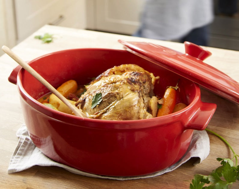 Emile Henry Oval Casserole 6L Charcoal Black by Kitchen Niche