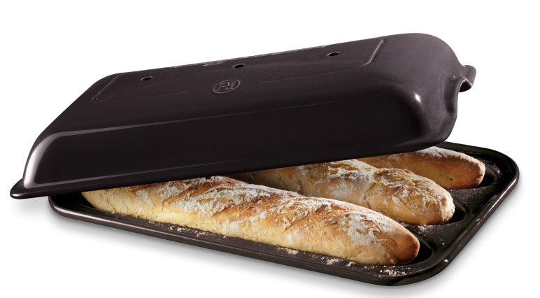 Emile Henry Baguette Baker Charcoal Black by Kitchen Niche