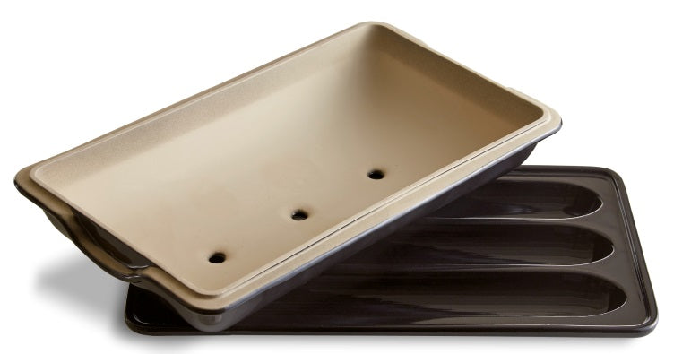 Emile Henry Baguette Baker Charcoal Black by Kitchen Niche