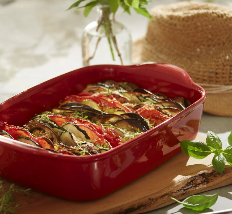 Emile Henry Rectangular Baking Dish Medium Burgundy by Kitchen Niche