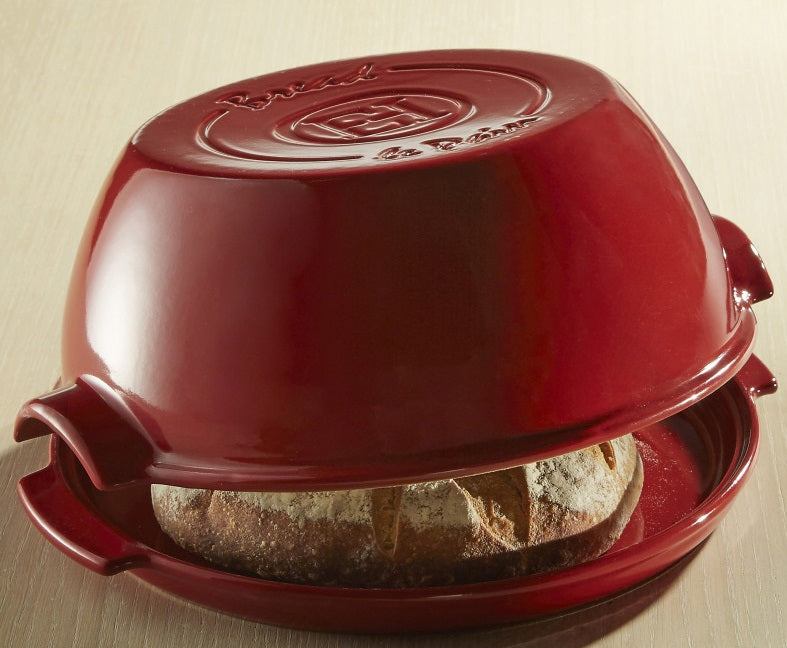 Emile Henry Round Bread Baker Burgundy Red by Kitchen Niche