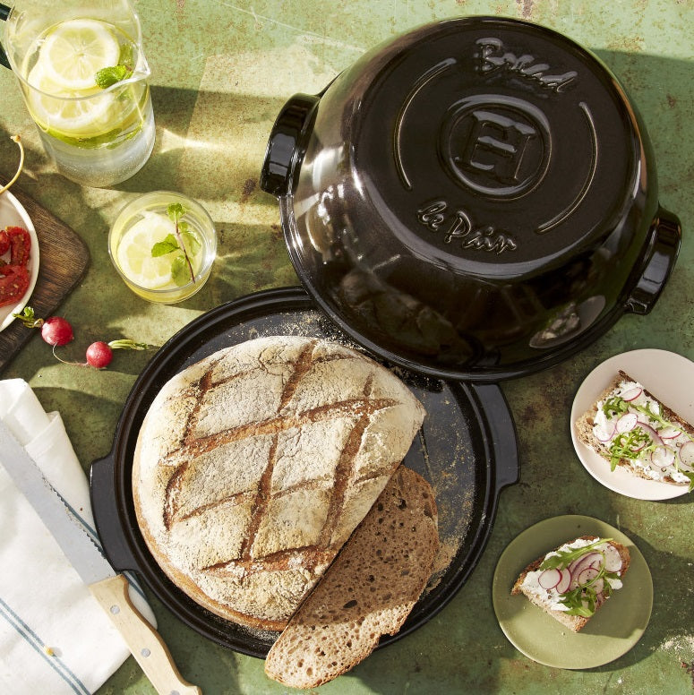 Emile Henry Round Bread Baker Charcoal Black by Kitchen Niche