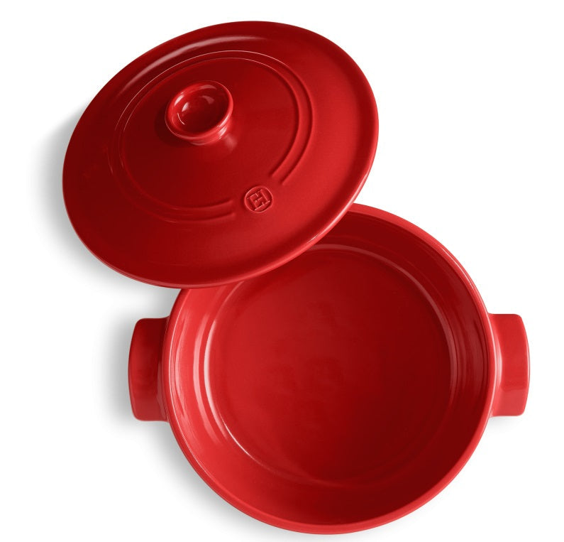 Emile Henry Round Stewpot Casserole 4L Burgundy Red by Kitchen Niche