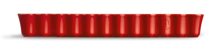 Emile Henry Slim Rectangular Tart Dish Burgundy Red by Kitchen Niche