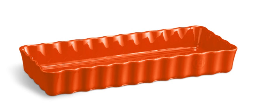 Emile Henry Slim Rectangular Tart Dish Toscane by Kitchen Niche