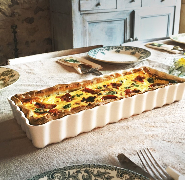 Emile Henry Slim Rectangular Tart Dish Toscane by Kitchen Niche