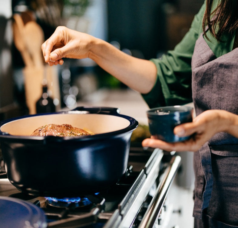 Emile Henry Sublime Round Dutch Oven Cream 5.5L by Kitchen Niche