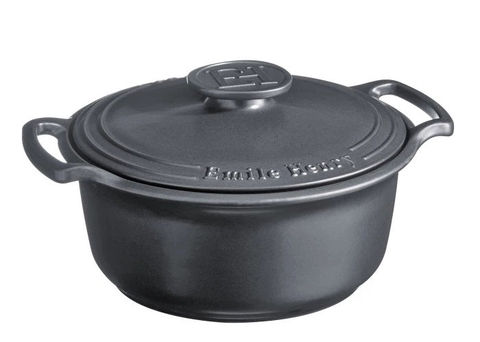 Emile Henry Sublime Round Dutch Oven Slate 5.5L by Kitchen Niche