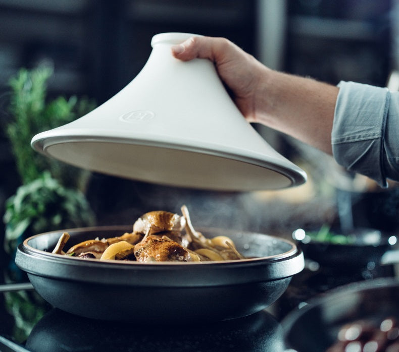 Emile Henry Delight Large Tagine White & Slate 4L by Kitchen Niche