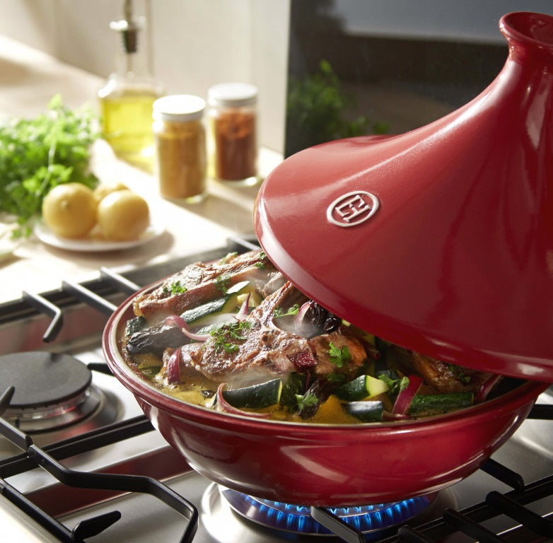 Emile Henry Large Tagine Burgundy by Kitchen Niche