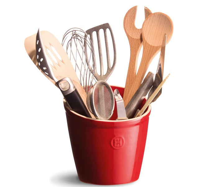 Emile Henry Utensil Holder Burgundy by Kitchen Niche