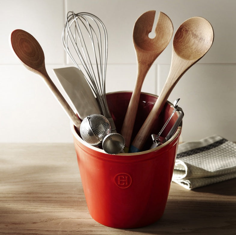 Emile Henry Utensil Holder Burgundy by Kitchen Niche