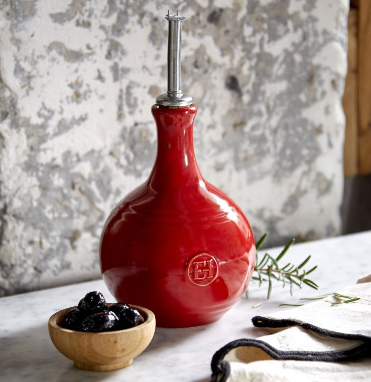 Emile Henry Vinegar Cruet Burgundy Red by Kitchen Niche