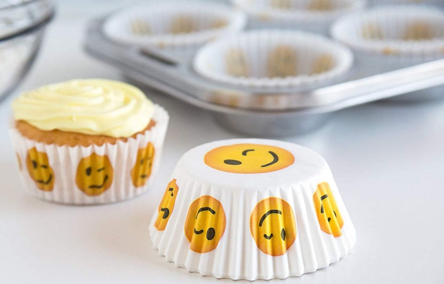 Fox Run Wink Emoji Baking Cup Set of 50 by Kitchen Niche
