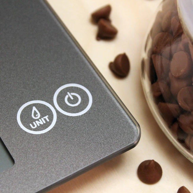 Escali Arti Digital Glass Kitchen Scale Gray Storm by Kitchen Niche