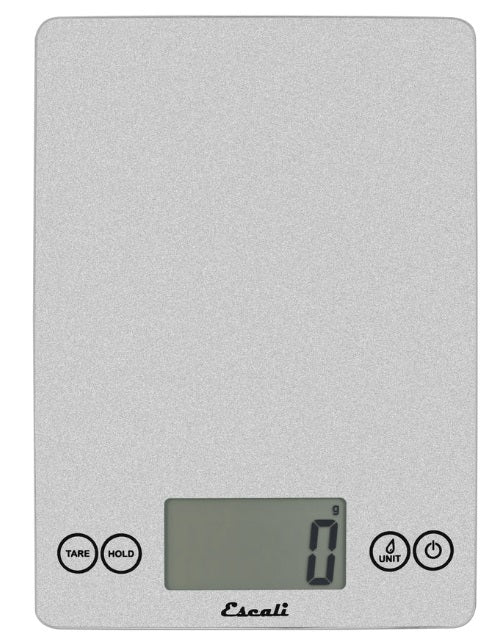 Escali Arti Digital Glass Kitchen Scale Shiny Silver by Kitchen Niche