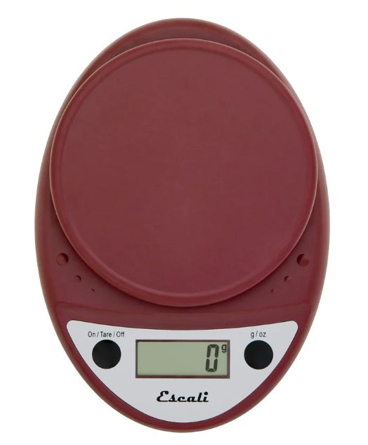 Escali Primo Digital Kitchen Scale Warm Red by Kitchen Niche