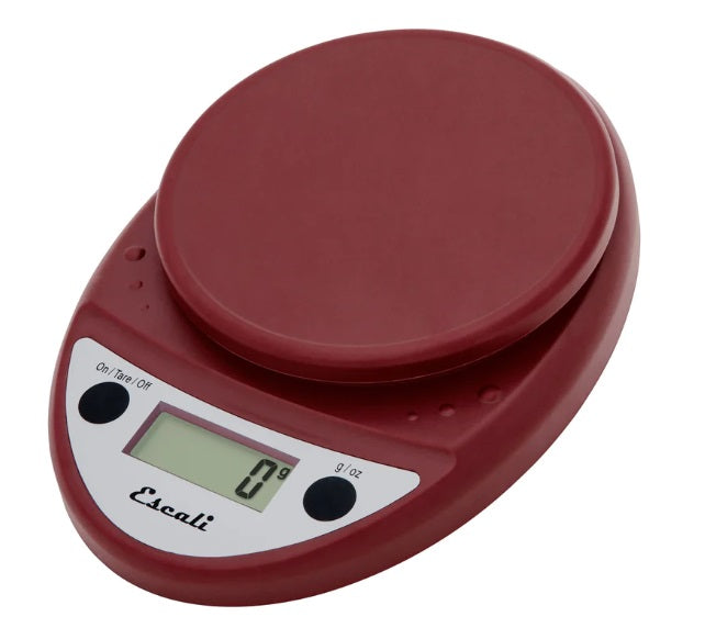Escali Primo Digital Kitchen Scale Warm Red by Kitchen Niche