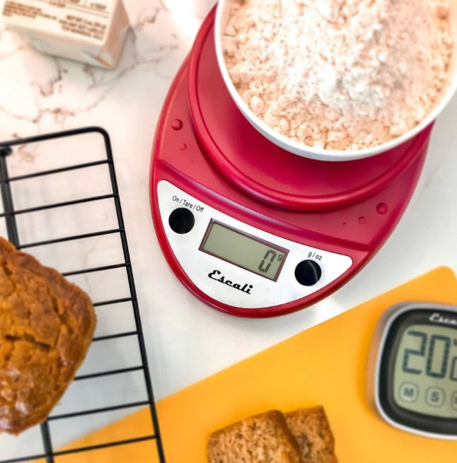 Escali Primo Digital Kitchen Scale Warm Red by Kitchen Niche