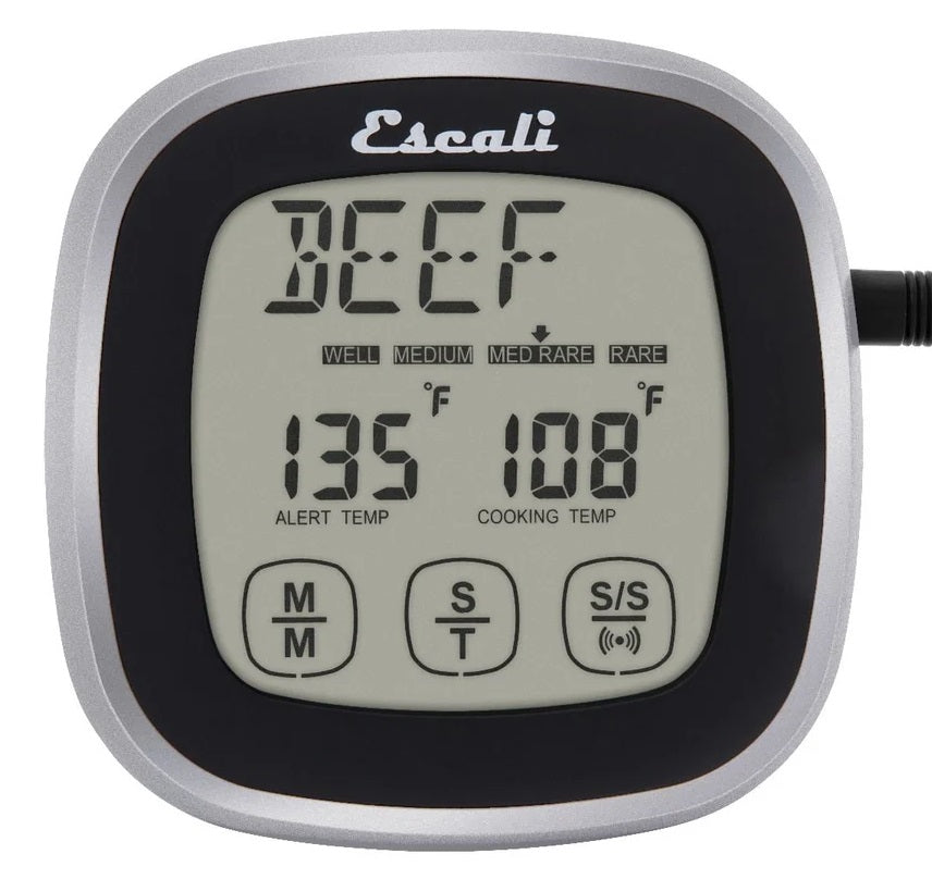 Escali Touch Screen Thermometer & Timer Black by Kitchen Niche