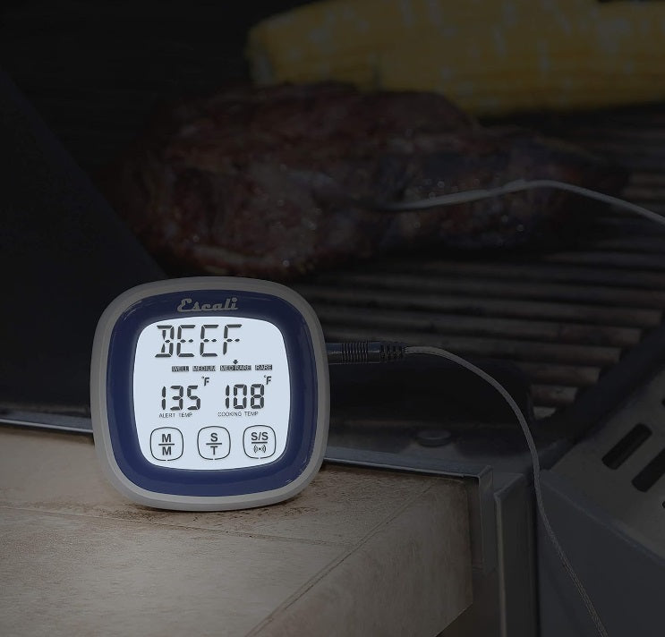 Escali Touch Screen Thermometer & Timer Blue by Kitchen Niche