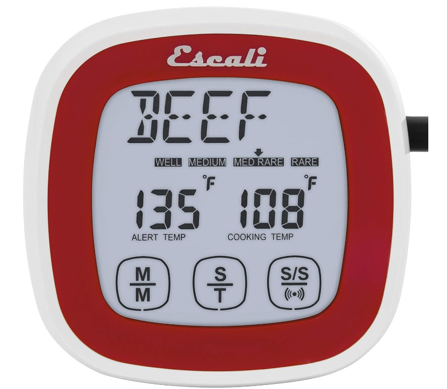 Escali Touch Screen Thermometer & Timer Red by Kitchen Niche