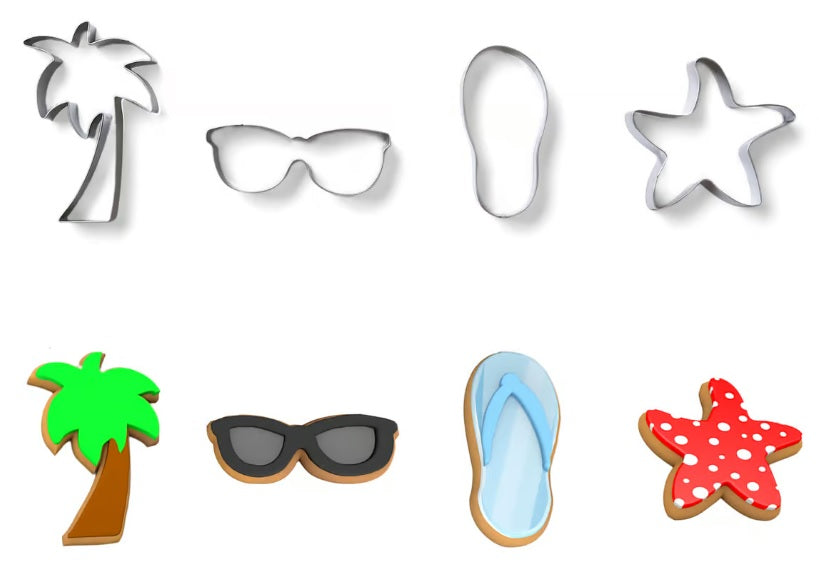 Fox Run Beach Cookie Cutter Set by Kitchen Niche