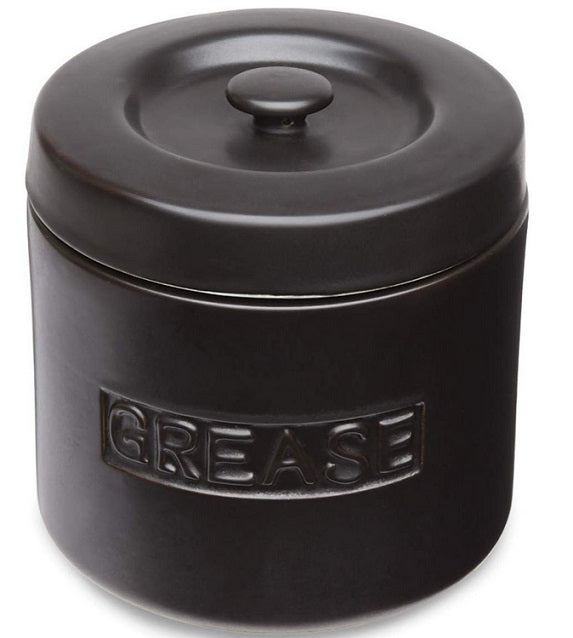 Fox Run Black Porcelain Grease Container by Kitchen Niche