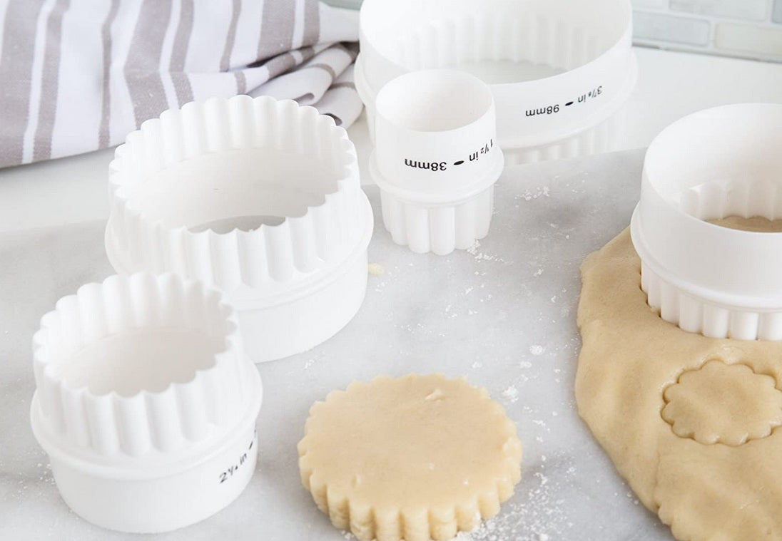 Fox Run Plain & Crinkled Double Sided Cookie Cutter Set by Kitchen Niche