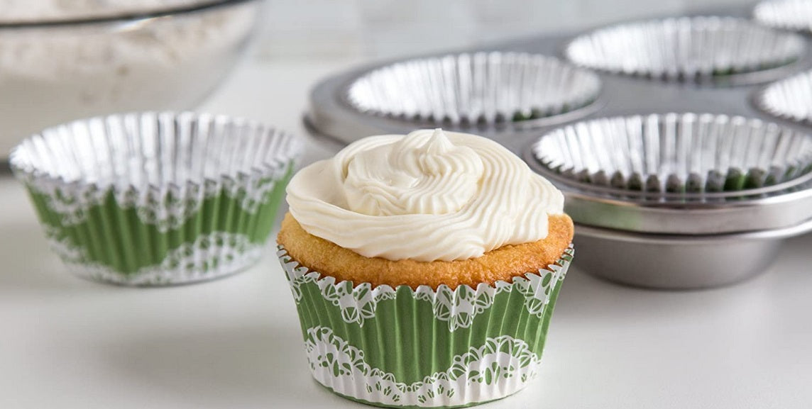Fox Run Elegant Lace Foil Lined Baking Cup Set of 24 by Kitchen Niche