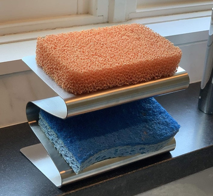 Fox Run Good & Evil Stainless Steel Sponge Holder by Kitchen Niche