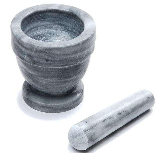 Fox Run White Marble Mortar & Pestle 4-Inch by Kitchen Niche